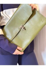 %100 Gerçek Deri El Yapımı Kadın Erkek Unisex A4 Evrak Portföy Clutch Macbook Kılıfı