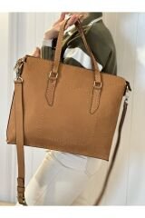 %100 Nubuk Deri Tamamen El Işçiliği Evrak Çantası Kol Çantası Uzun Askılı Çanta