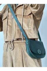 % 100 Hakiki Deri Oval Deri Postacı Kol Çantası Deri Kol Çantası El Yapımı