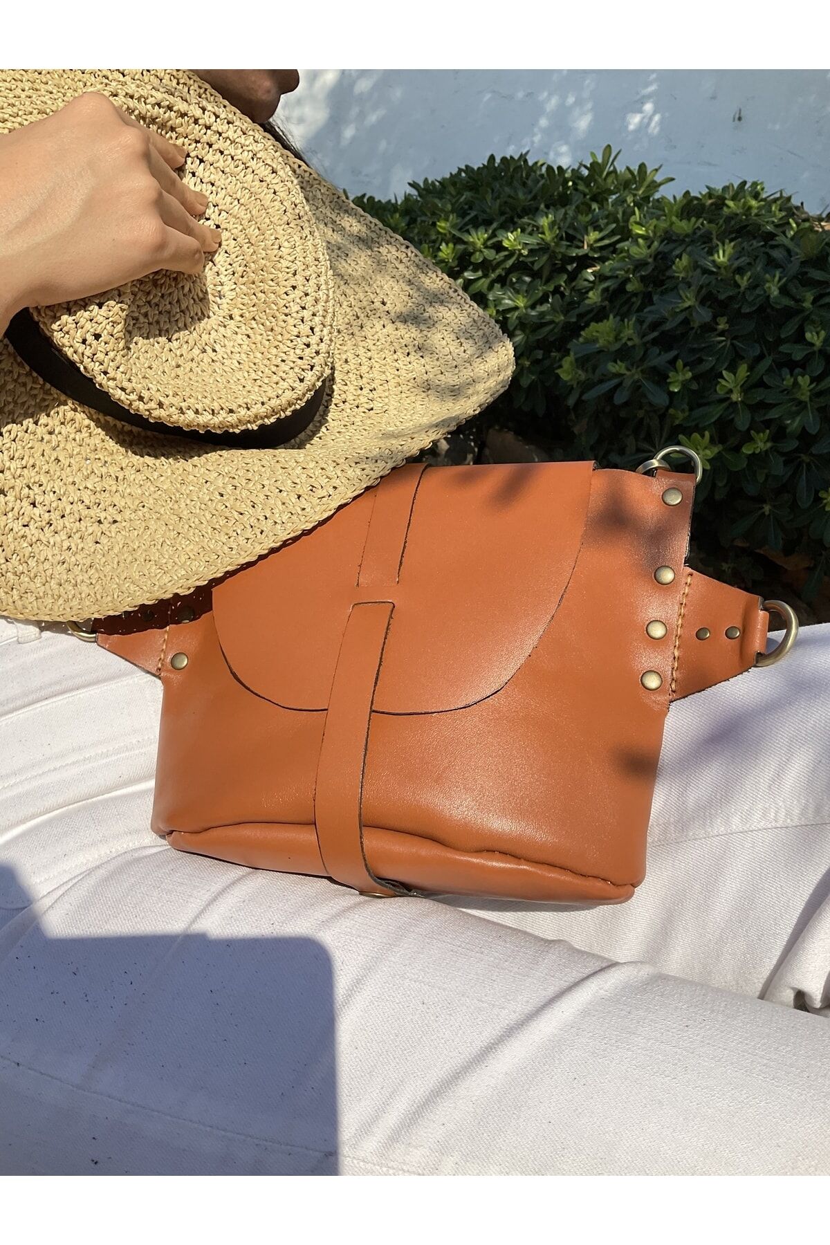 % 100 Hakiki Deri Taba Deri Postacı Çanta Deri Kol Çantası Omuz Askılı Çanta