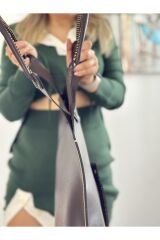 % 100 Hakiki Deri El Yapımı Kol Çantası Cep Detaylı Kol Çantası Omuz Çantası