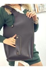 % 100 Hakiki Deri El Yapımı Kol Çantası Cep Detaylı Kol Çantası Omuz Çantası