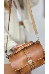 %100 gerçek deri el yapımı Kadın erkek unisex çok cepli postacı çanta