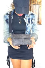 %100 Gerçek Deri El Yapımı Kadın Erkek unisex Freebag Bel Çantası -kol Çantası