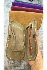 %100 gerçek  Süet deri tamamen el yapımı kadın erkek Unisex cüzdan