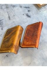 %100 Hakiki Deri El Yapımı Unisex Kartlık