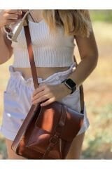 Deri Postacı Kol Çantası