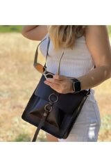 %100 Hakiki Deri El Yapımı Postacı Kol Çantası Omuz Askılı Çanta