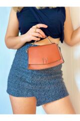 %100 Deri El Yapımı Kadın Taba El Çantası Omuz Askılı Postacı Minimal Çanta