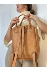 % 100 Hakiki Deri El Yapımı Sırt Çantası-el Çantası