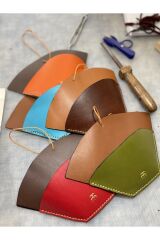 %100 Gerçek Deri El Yapımı Filtre Kahve Kağıdı Taşıyıcı