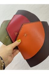 %100 Gerçek Deri El Yapımı Filtre Kahve Kağıdı Taşıyıcı